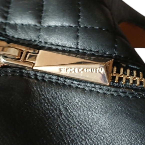 Vince Camuto Engenia Black Leather Ankle Boots High Heeled Platform Booties sz 6 - Picture 7 of 15